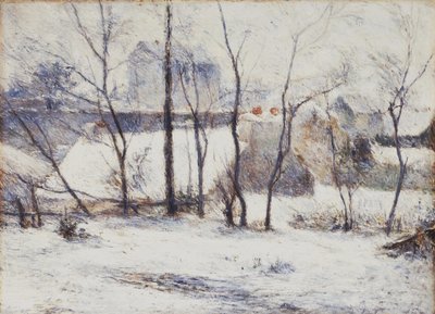 Francês: La Neige à Vaugirard II, ou Jardin sous la neige I Jardim sob a neve de Paul Gauguin