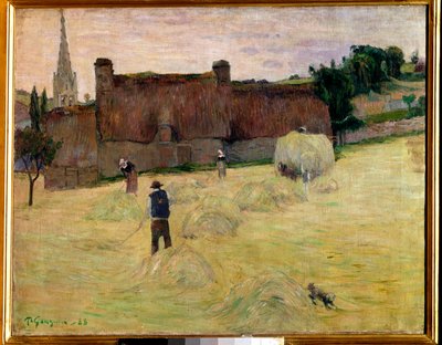 Hay in Brittany Painting de Paul Gauguin (1848-1903) 1888 Sun. 0,73 x 0,92 m Paris, musee d
