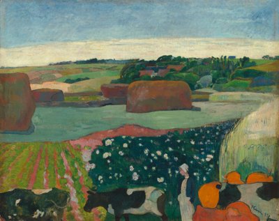 Palheiros na Bretanha de Paul Gauguin