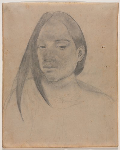 Cabeça de uma mulher taitiana de Paul Gauguin