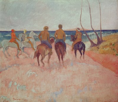 Cavaleiro na praia (Hiva Hoa) 1902 de Paul Gauguin