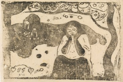 Human Sorrow Miseres humaines, em ou depois de 1895. de Paul Gauguin