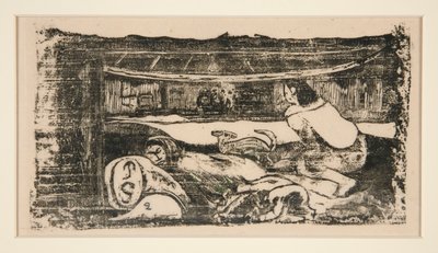 Interior da cabana de Paul Gauguin