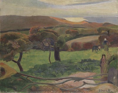 Paisagem da Bretanha de Paul Gauguin