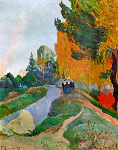 Paisagem em Arles, perto do Alyscamps, 1888 1939. de Paul Gauguin