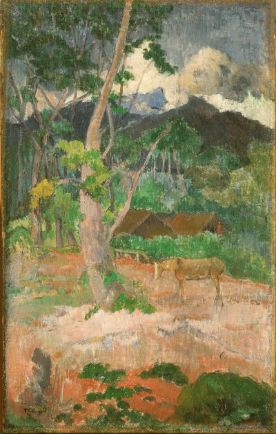 Paisagem com um cavalo de Paul Gauguin