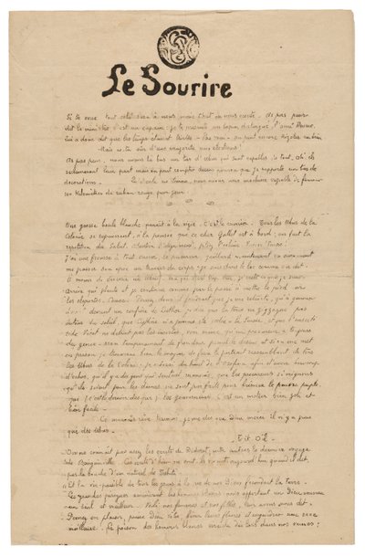 O sorriso: jornal sério, nov. 1899 de Paul Gauguin