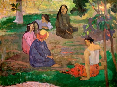 Les Parau Parau Conversation, 1891 de Paul Gauguin