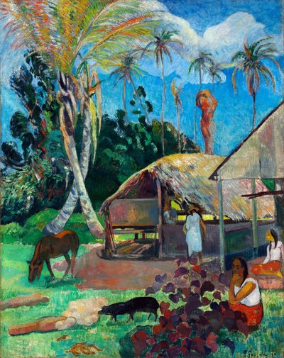 Os porcos pretos - Os porcos pretos - Gauguin, Paul Eugene Henri (1848-1903) - 1891 - Óleo sobre tela - 91x72 - Szepmuveszeti Muzeum, Budapeste de Paul Gauguin