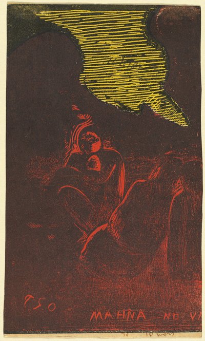 Mahna no Varua Ino (O Demônio Fala) [verso] de Paul Gauguin