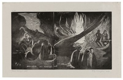 Mahna no varua ino (O Diabo Fala), da Suite Noa Noa de Paul Gauguin