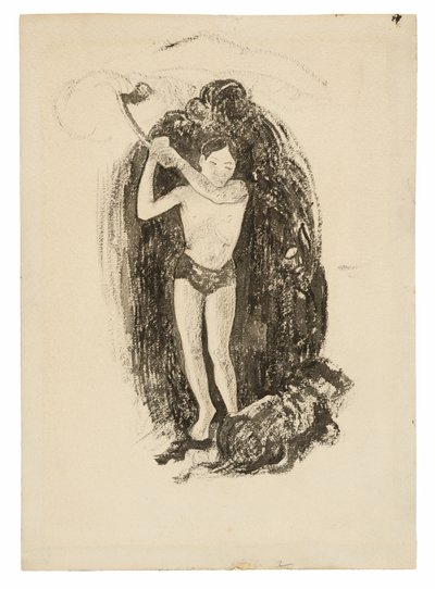 Homem com um machado de Paul Gauguin