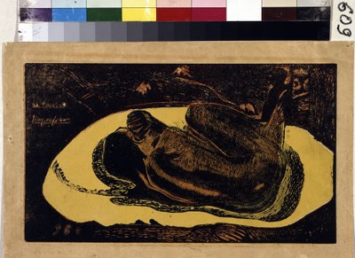 Manao Tupapau (O espírito dos mortos vigia). Gravura de Paul Gauguin (1848-1903) de Paul Gauguin