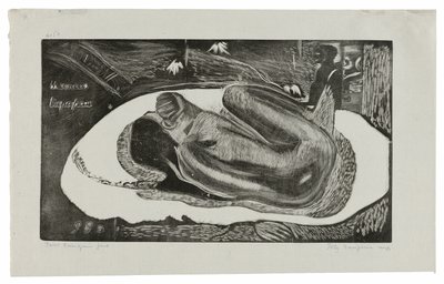 Manao tupapau (Ela Pensa no Fantasma ou O Fantasma Pensa nela), da Suíte Noa Noa de Paul Gauguin