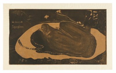 Manau tupapau (Ela pensa no fantasma ou O fantasma pensa nela), da Suíte Noa Noa de Paul Gauguin
