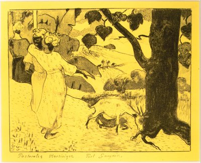 Pastorais da Martinica, da Suíte Volpini: Desenhos Litográficos, 1889., 1889. de Paul Gauguin