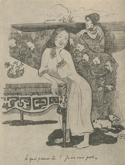 Do que você está pensando, eu não sei, 1936 de Paul Gauguin