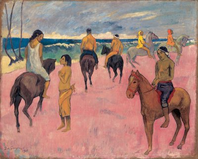 A cavalo no litoral II. de Paul Gauguin