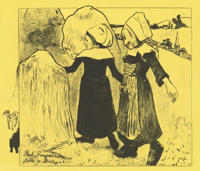 Prazeres da Bretanha Alegrias de Bretagne, 1889 de Paul Gauguin