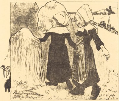 Prazeres da Bretanha Alegrias da Bretanha, 1889. de Paul Gauguin
