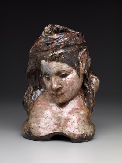 Vaso de retrato da sra. Schuffenecker, c.1889-90 (grés esmaltado) de Paul Gauguin