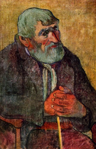 Retrato de um homem velho com uma vara, 1889-1890 1939. de Paul Gauguin