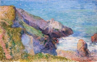 Rochas na costa da Bretanha de Paul Gauguin
