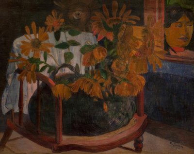 Girassóis em uma poltrona de Paul Gauguin