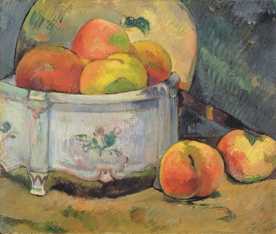 Natureza morta com pêssegos, c.1889 (óleo no painel) de Paul Gauguin