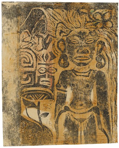 Ídolo do Taiti, A Deusa Hina, 1894-95 de Paul Gauguin