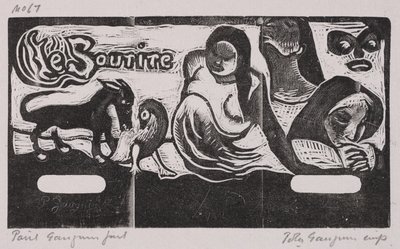 Série Tahitian e Noa Noa, O Sorriso (xilogravura) de Paul Gauguin