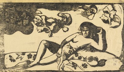 Te Arii Vahine Senhora de Sangue Real, em ou após 1895. de Paul Gauguin