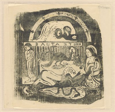 Te Atua (Os Deuses) Prato Pequeno [reto] de Paul Gauguin