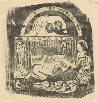 Te Atua O Pratinho dos Deuses [reto], em ou depois de 1895. de Paul Gauguin