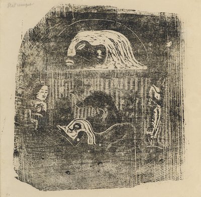 Te Atua The Gods Small Plate [verso], em ou após 1895. de Paul Gauguin
