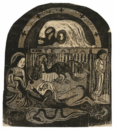Te atua (O Deus), da série de gravuras tardias em blocos de madeira de Paul Gauguin