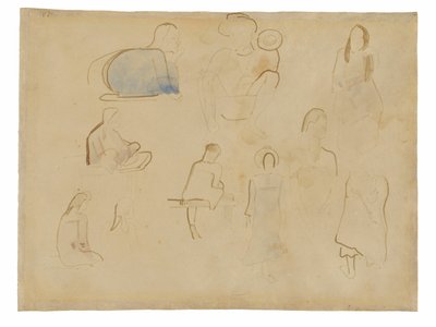 Dez estudos de figuras taitianas de Paul Gauguin
