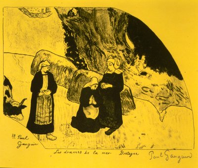 The Drama of the Sea, Brittany, from the Volpini Suite: Dessins lithographiques, 1889., 1889. de Paul Gauguin