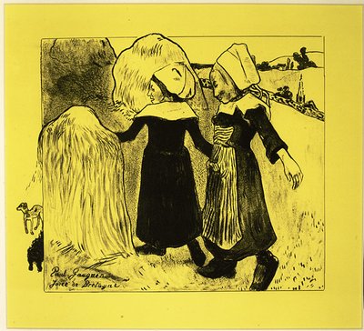 As Alegrias da Bretanha, da Suíte Volpini: Dessins litographiques, 1889., 1889. de Paul Gauguin