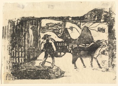 O Carro de Boi (Le char a boeufs) de Paul Gauguin