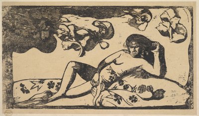 A rainha da beleza - Langorous, 1898. de Paul Gauguin