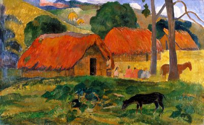 As Três Cabanas, Tahiti de Paul Gauguin