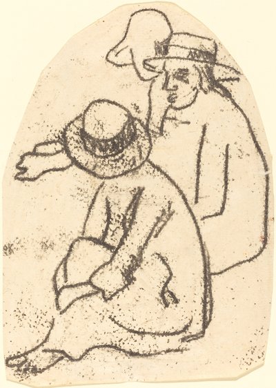 Estudo de três taitianos para La soeur de Charite, 18991902. de Paul Gauguin
