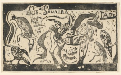 Página de rosto para "Le Sourire" (Titre du Sourire) de Paul Gauguin