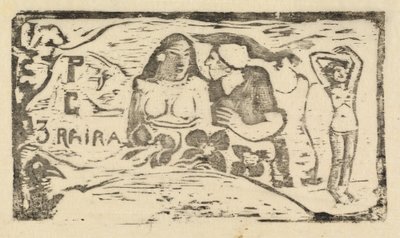 Página de rosto para Le Sourire Title of the Smile, em ou após 1895. de Paul Gauguin