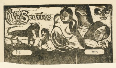 Página de rosto para Le Sourire Title of the Smile, em ou após 1895. de Paul Gauguin