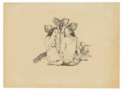 Duas mulheres maoris de cócoras de Paul Gauguin