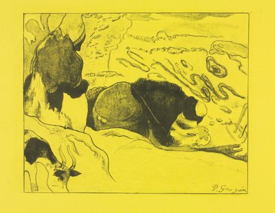 Volpini Suite: Laundresses The Washer, 1889. de Paul Gauguin