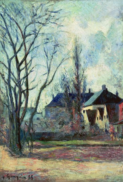 Paisagem de inverno em Copenhague, 1885 de Paul Gauguin
