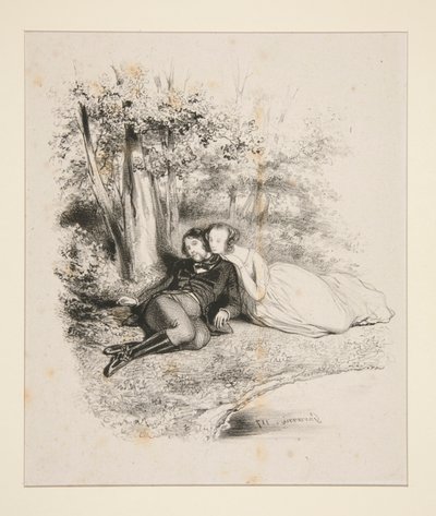 (DANS LES BOIS.) de Paul Gavarni